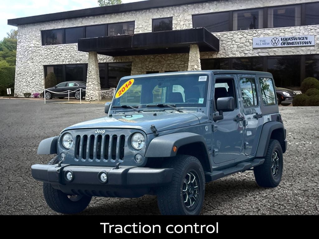 Used 2014 Jeep Wrangler Unlimited Sport with VIN 1C4BJWDG6EL282294 for sale in Saint James, NY