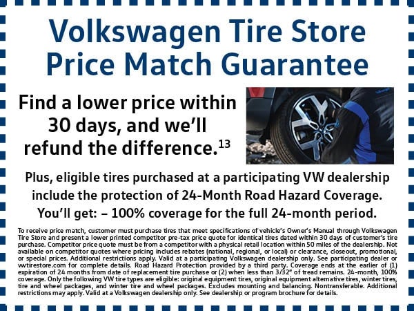 Volkswagen Tire Store Price Match Guarantee